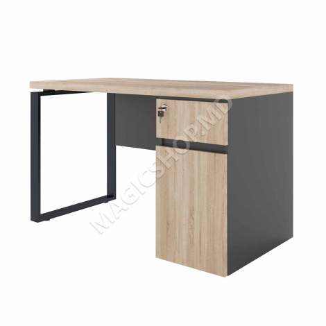 Masa Birou Box Incorporat 1200x600 Sonoma/Black